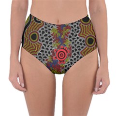 Aboriginal Art - Meeting Places Reversible High-waist Bikini Bottoms by hogartharts