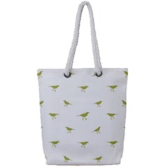 Birds Motif Pattern Full Print Rope Handle Bag (small) by dflcprints