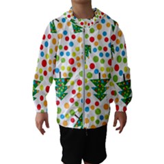 Pattern Circle Multi Color Hooded Wind Breaker (kids) by Celenk