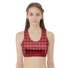 Christmas Paper Wrapping Paper Sports Bra With Border by Celenk