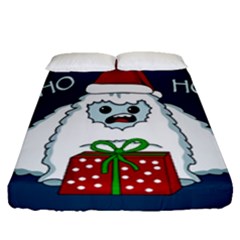 Yeti Xmas Fitted Sheet (queen Size) by Valentinaart