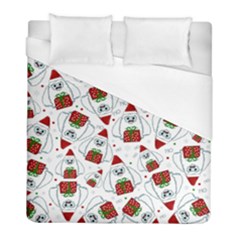 Yeti Xmas Pattern Duvet Cover (full/ Double Size) by Valentinaart