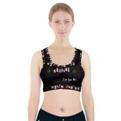 Santa s Note Sports Bra With Pocket by Valentinaart