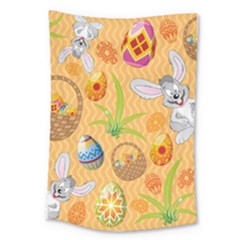 Easter Bunny And Egg Basket Large Tapestry by allthingseveryone