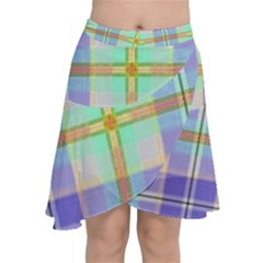 Blue And Yellow Plaid Chiffon Wrap by allthingseveryone