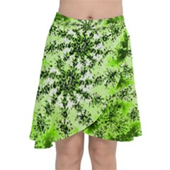 Lime Green Starburst Fractal Chiffon Wrap by allthingseveryone