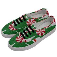 Candy Cane Kaleidoscope Men s Classic Low Top Sneakers by Celenk