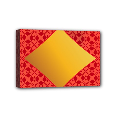 Christmas Card Pattern Background Mini Canvas 6  X 4 