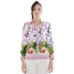 Wonderful Flowers, Soft Colors, Watercolor Wind Breaker (women) by FantasyWorld7