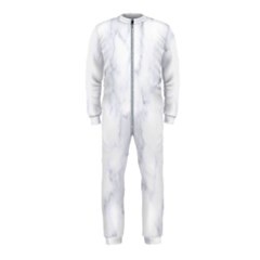 Marble Texture White Pattern Onepiece Jumpsuit (kids) by Celenk