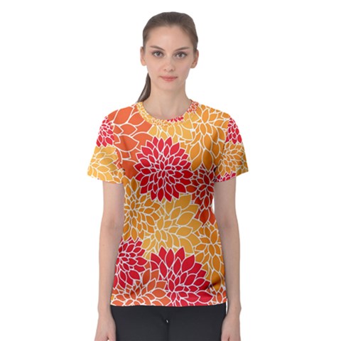 Abstract Art Background Colorful Women s Sport Mesh Tee by Celenk
