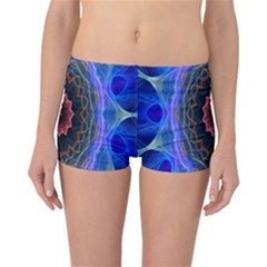 Cosmic Flower Kaleidoscope Art Reversible Boyleg Bikini Bottoms by Celenk