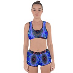 Cosmic Flower Kaleidoscope Art Racerback Boyleg Bikini Set by Celenk