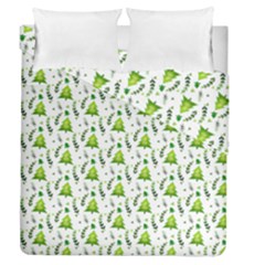 Watercolor Christmas Tree Duvet Cover Double Side (queen Size) by patternstudio