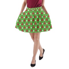 Christmas Tree A-line Pocket Skirt by patternstudio