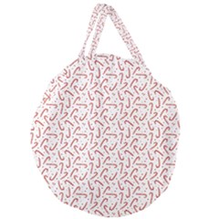 Candy Cane Giant Round Zipper Tote by patternstudio
