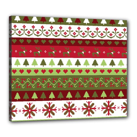 Christmas Spirit Pattern Canvas 24  X 20 