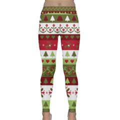 Christmas Spirit Pattern Classic Yoga Leggings by patternstudio