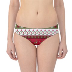 Christmas Spirit Pattern Hipster Bikini Bottoms by patternstudio