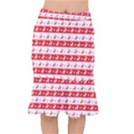 Knitted Red White Reindeers Mermaid Skirt
