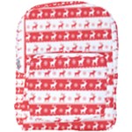 Knitted Red White Reindeers Full Print Backpack