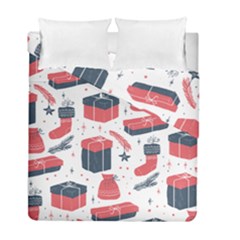 Christmas Gift Sketch Duvet Cover Double Side (full/ Double Size) by patternstudio