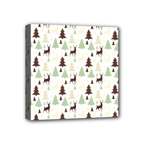 Reindeer Tree Forest Mini Canvas 4  X 4  by patternstudio
