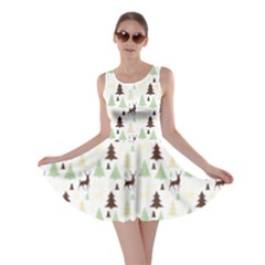 Reindeer Tree Forest Skater Dress