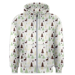 Reindeer Tree Forest Men s Zipper Hoodie