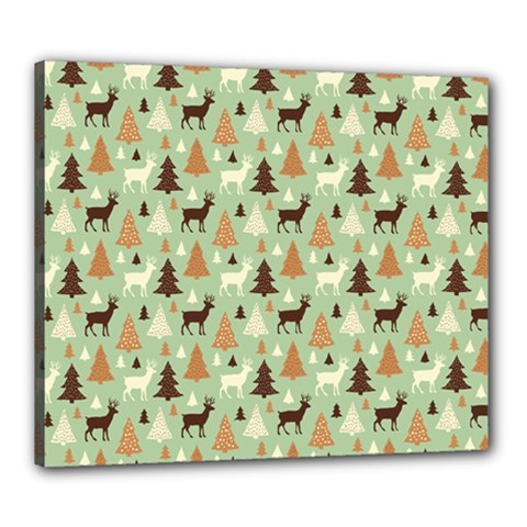 Reindeer Tree Forest Art Canvas 24  X 20  by patternstudio