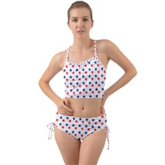 Patriotic Red White Blue Stars Usa Mini Tank Bikini Set by Celenk