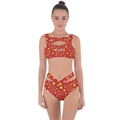 Star Stars Pattern Design Bandaged Up Bikini Set  by Celenk