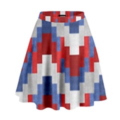 Texture Textile Surface Fabric High Waist Skirt by Celenk