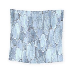 Bubbles Texture Blue Shades Square Tapestry (small) by Celenk