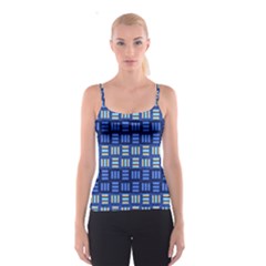 Textiles Texture Structure Grid Spaghetti Strap Top by Celenk