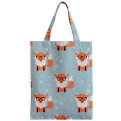 Cute Fox Pattern Zipper Classic Tote Bag by Bigfootshirtshop