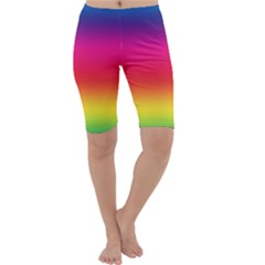 Spectrum Background Rainbow Color Cropped Leggings  by Celenk