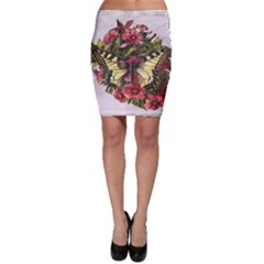 Vintage Butterfly Flower Bodycon Skirt by Celenk