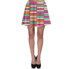 Color Grid 02 Skater Skirt