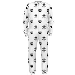 Black Pixel Skull Pirate Onepiece Jumpsuit (men)  by jumpercat