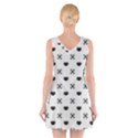 Black Pixel Skull Pirate V-Neck Sleeveless Skater Dress View2