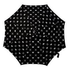 White Pixel Skull Pirate Hook Handle Umbrellas (small) by jumpercat