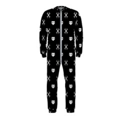 White Pixel Skull Pirate Onepiece Jumpsuit (kids) by jumpercat