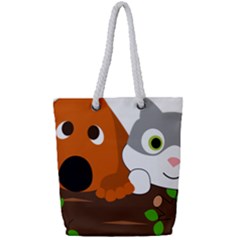 Baby Decoration Cat Dog Stuff Full Print Rope Handle Tote (small)