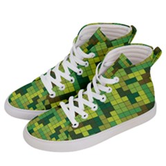 Tetris Camouflage Forest Women s Hi-top Skate Sneakers by jumpercat