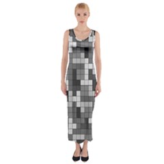 Tetris Camouflage Urban Fitted Maxi Dress by jumpercat