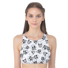 A Lot Of Skulls White Tank Bikini Top