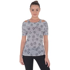 A Lot Of Skulls Grey Short Sleeve Top