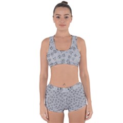 A Lot Of Skulls Grey Racerback Boyleg Bikini Set