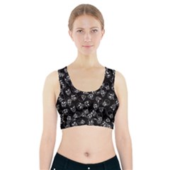 A Lot Of Skulls Black Sports Bra With Pocket